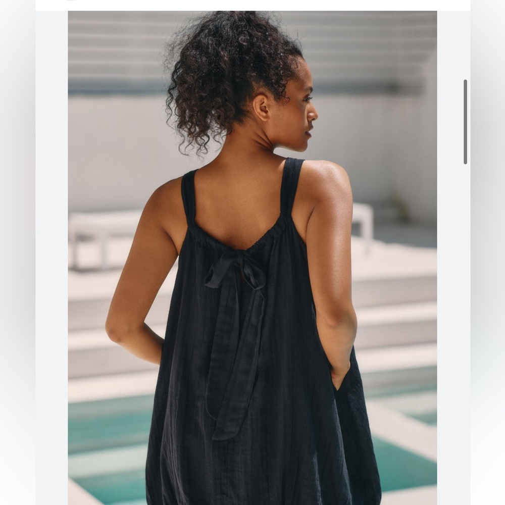 Tiered Gauze Bubble-Hem Mini Dress NWT - Picture 4 of 9
